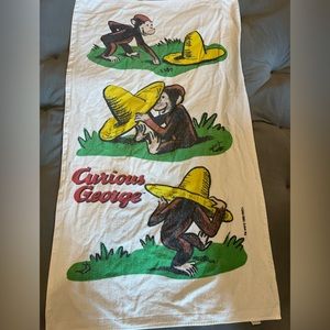 Vintage Curious George Beach Towel